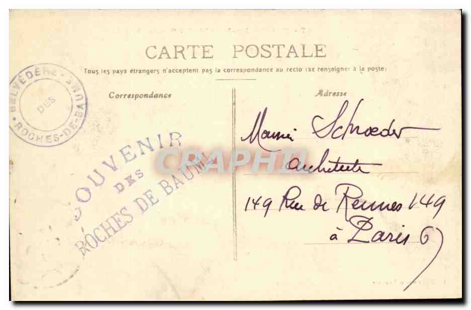 baume les Messieurs - La Vallee - CPA  — Rückseite