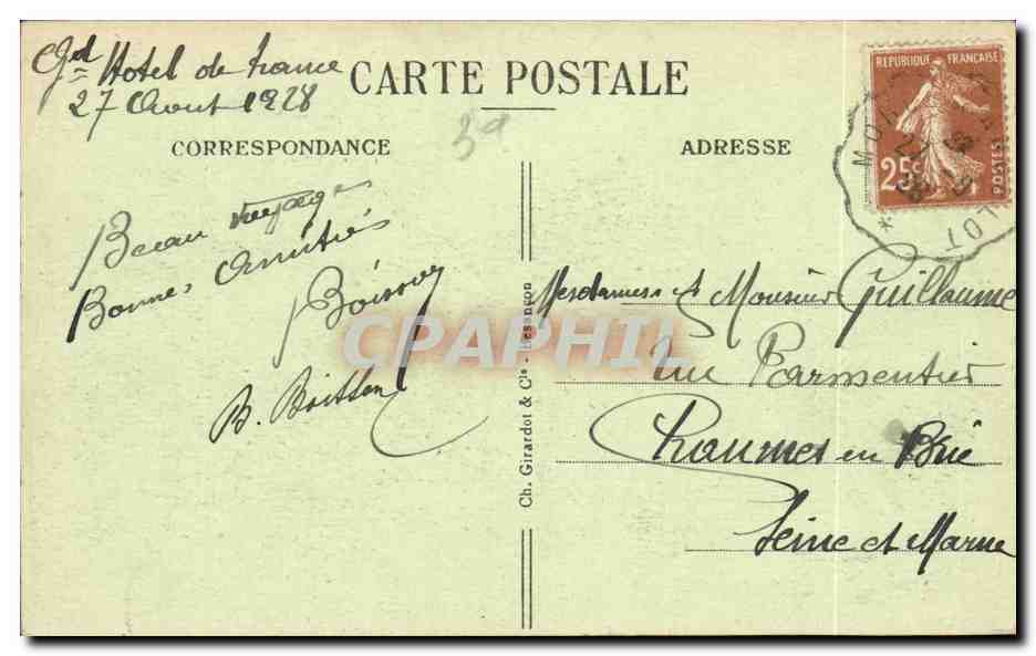 Sainte Claude - Pont Central et le Bayard - CPA  — Rückseite