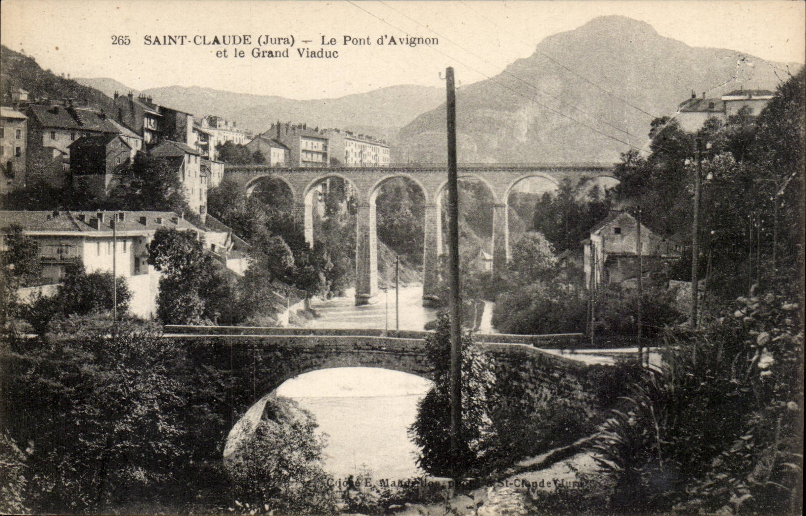 Sainte Claude - Le Pont d'Avignon et le Grand Viaduc - CPA 