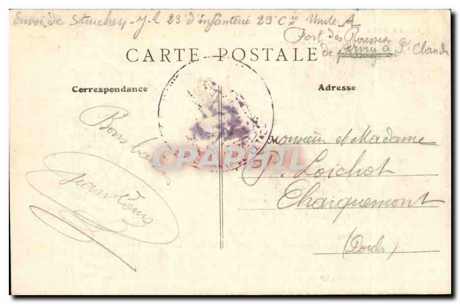 Sainte Claude - Pont Central - et Mont Bayard - CPA  — Rückseite