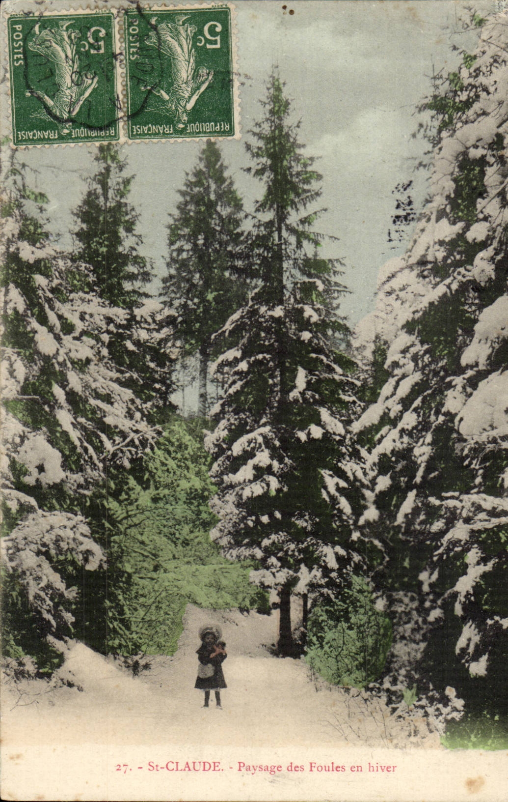 Saint Claude - Paysage des Foules en Hiver - Enfant - CPA 