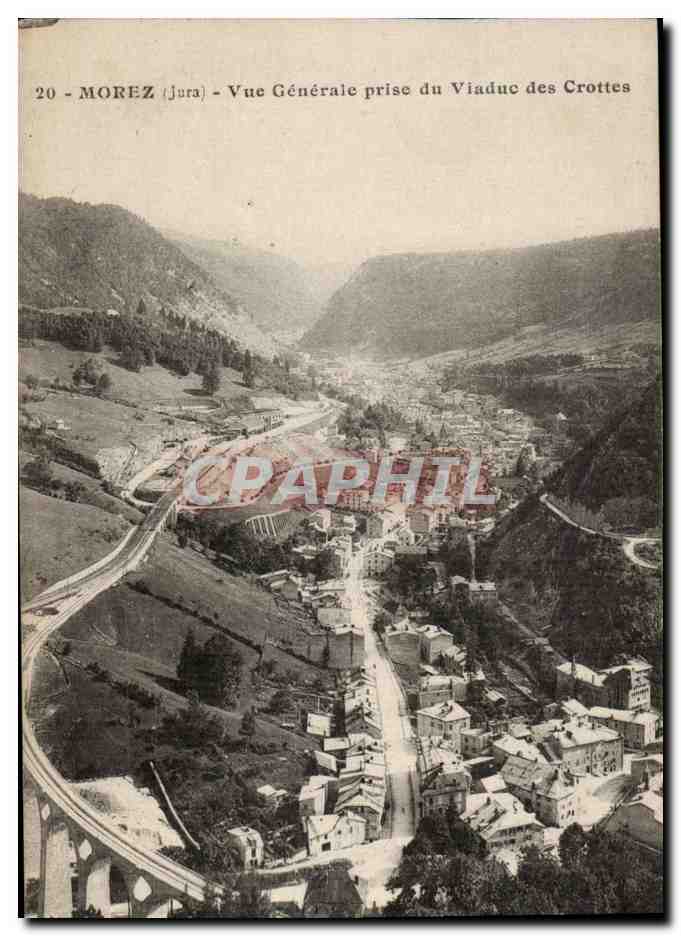 Morez (Jura) — Vue Générale prise du Viaduc des Crottes — éditeur L.B. (Lyon)