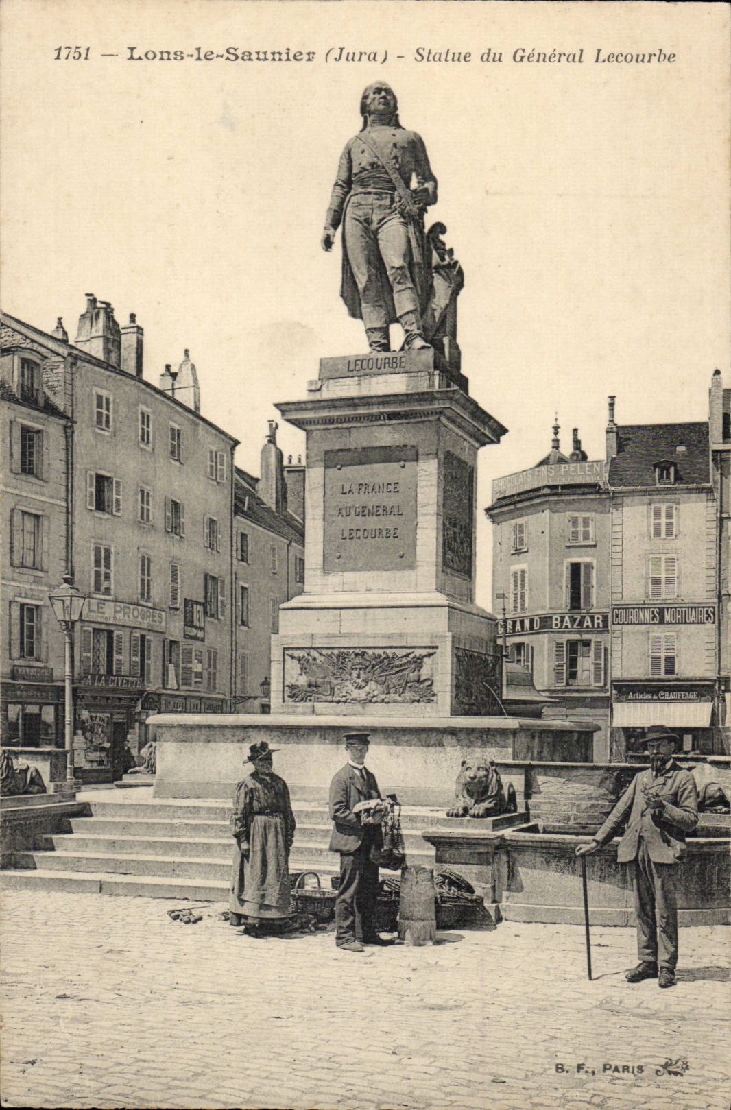 Lons le Saunier Statue de Generale Lecourbe - CPA 