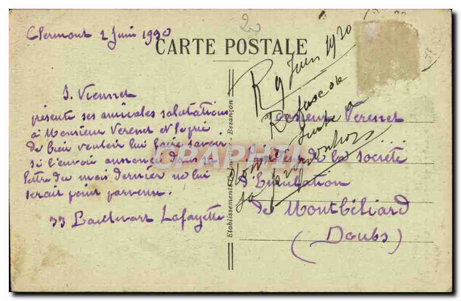Arbois - Pont sur la Cuisance et Clocher Saint Just CPA  — Back