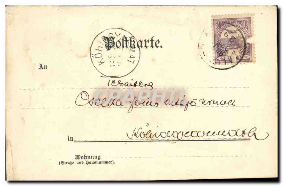 Arts - Tableau - Village under balnket of snow CPA (carte hongroise Hungary Hongrie) — Rückseite