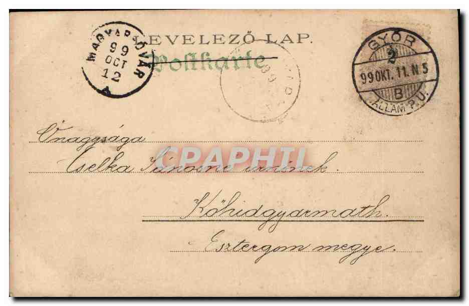 Donna seduta — Édgar Schmidt, Budapest, serie 7023 — Verso