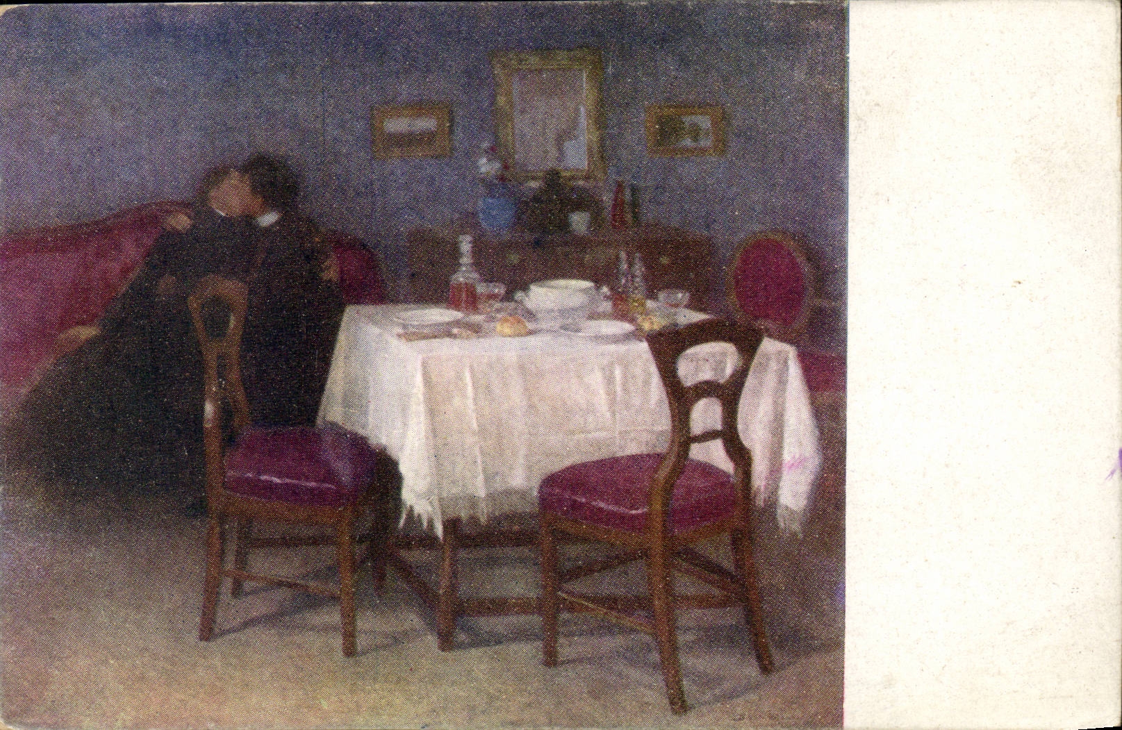 Fantaisie - Kissing Couple - Romantic Card - CPA (carte hongroise Hungary Hongrie)