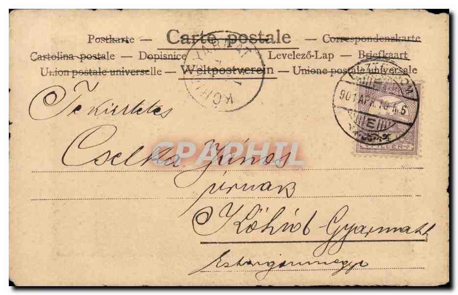 Animaux - Canard - Ducks - Enten - CPA (carte hongroise Hungary Hongrie) — Rückseite