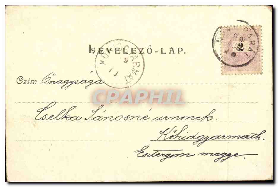 Fleur - Flower - Roses - CPA (carte hongroise Hungary Hongrie) — Verso