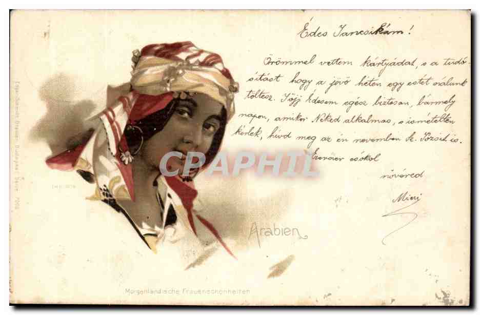 Femme arabe — Morgenländische Frauen Schönheiten — éditeur F. Schäfer, Budapest, n° 146379