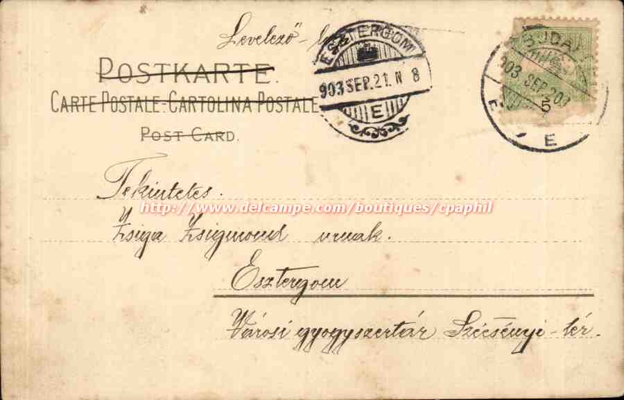 Fruits - Poire - Pear - Birne CPA (carte hongroise Hongrie Hungary) — Verso