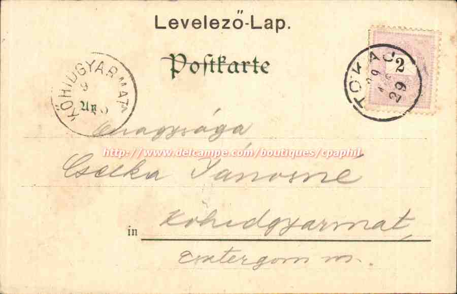 Fleurs - Mure - Fruits - blackberries and autumn leaves (carte hongroise Hungary Hongrie) — Verso