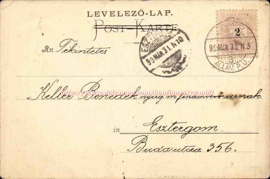 Fleurs - Colorful bouquet - flowers (carte hongroise Hungary Hongrie) — Rückseite