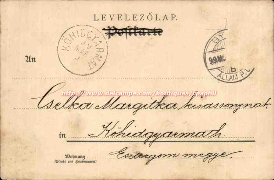 Anges - Angel - Engel - Holding fruit (carte hongroise Hungary Hongrie) — Rückseite
