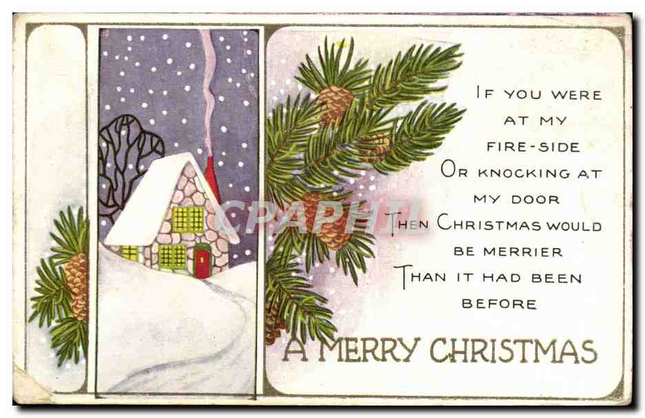Fetes - Noel - Christmas - If you were at my fireside or knocking on my door - CPA 