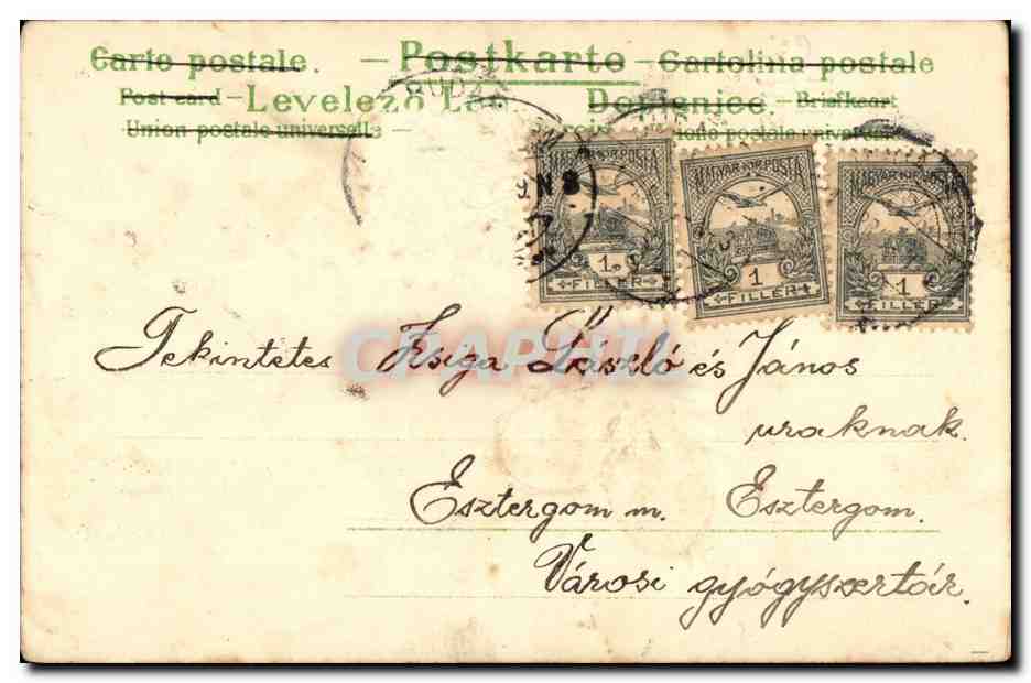 Fetes - Pacques - Easter - Ostern - Eggs hidden in flower basket (carte hongroise Hungary Hongrie) - CPA  — Rückseite