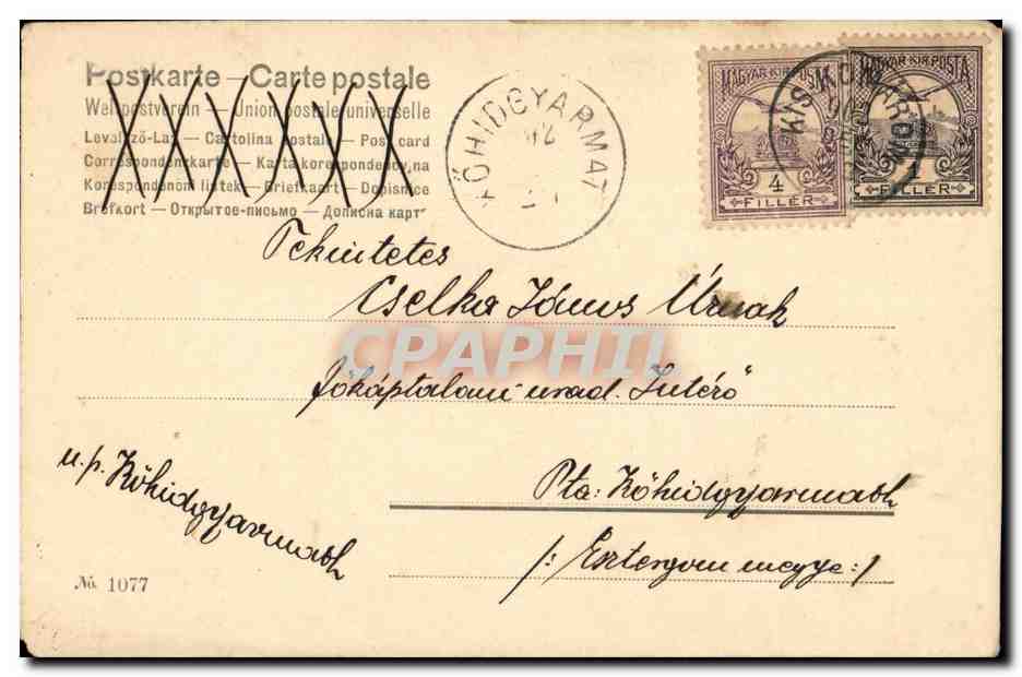 Fille en costume de Pâques — éditeur Sec. & Co. Wien — n° 1077 — Achterkant
