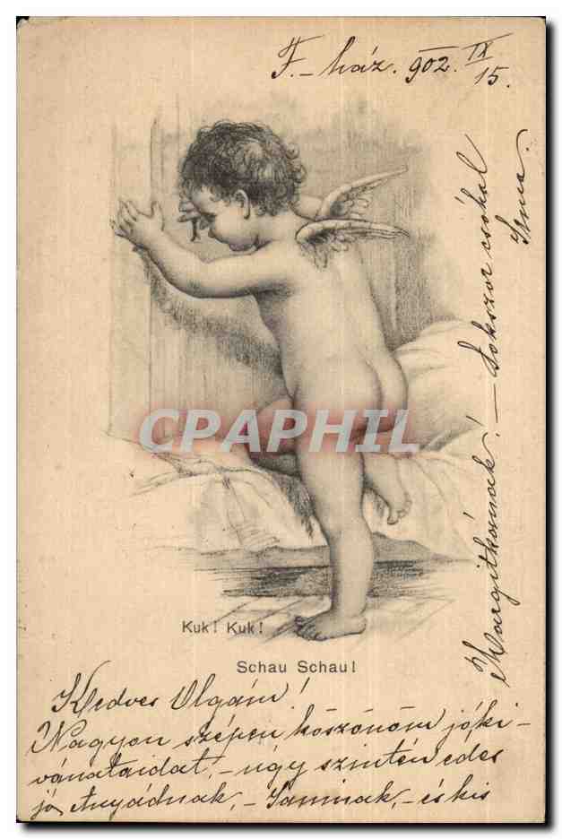 Ange - Agel - Engel - Darling chubby cherub (carte hongroise Hungary Hongrie) - CPA 