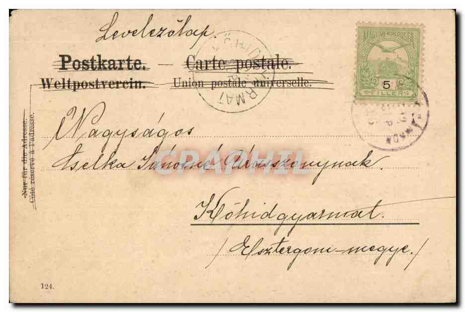 Ange - Agel - Engel - Darling chubby cherub (carte hongroise Hungary Hongrie) - CPA  — Rückseite