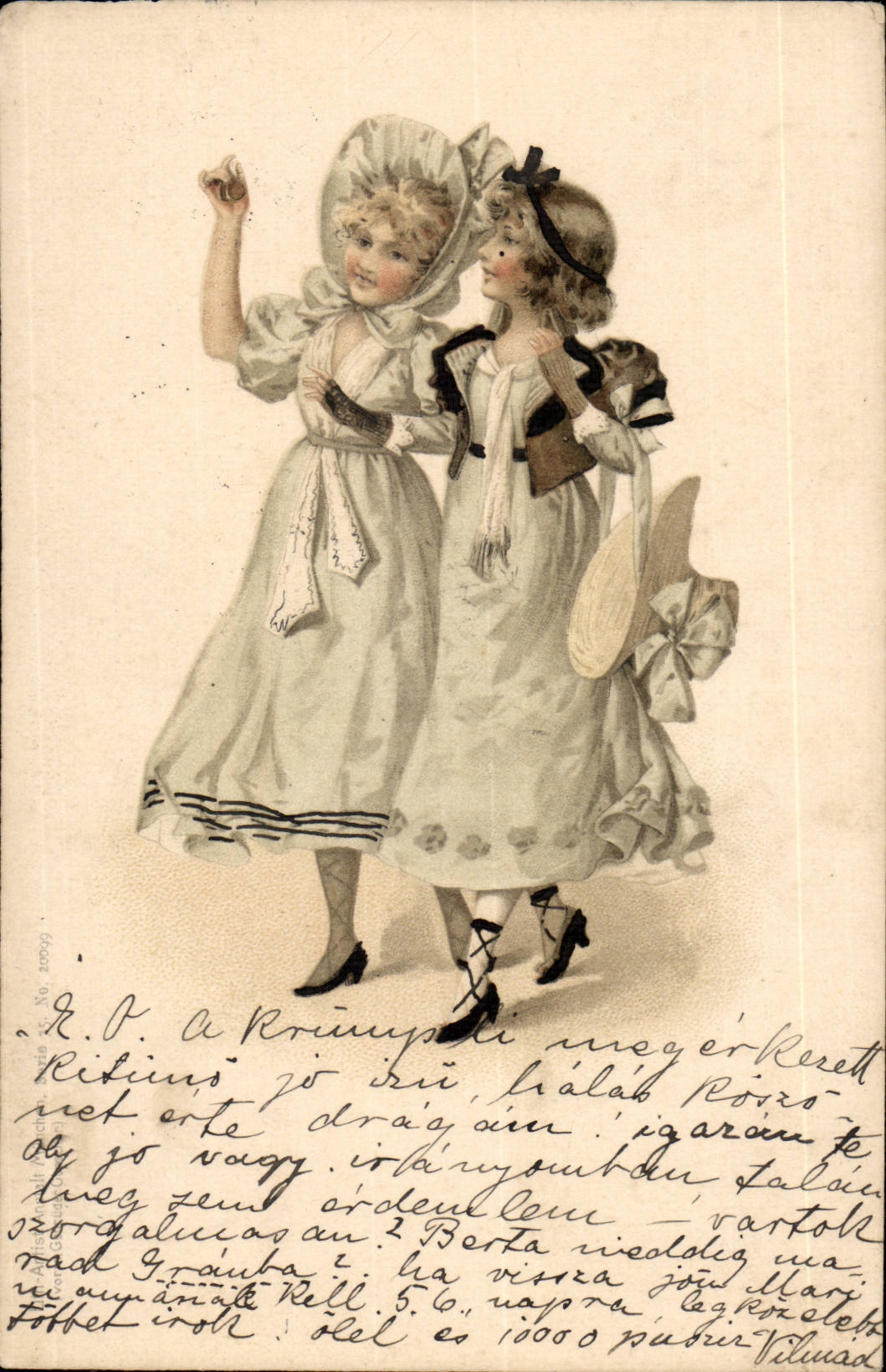 Fantaisoie - Enfants - Children in fancy clothing (carte hongroise Hungary Hongrie) - CPA 