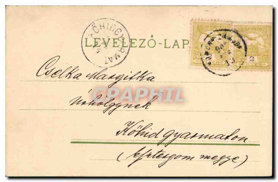 Anges - Angels - Engel - Two Cherubs (carte hongroise Hungary Hongrie) - CPA  — Rückseite