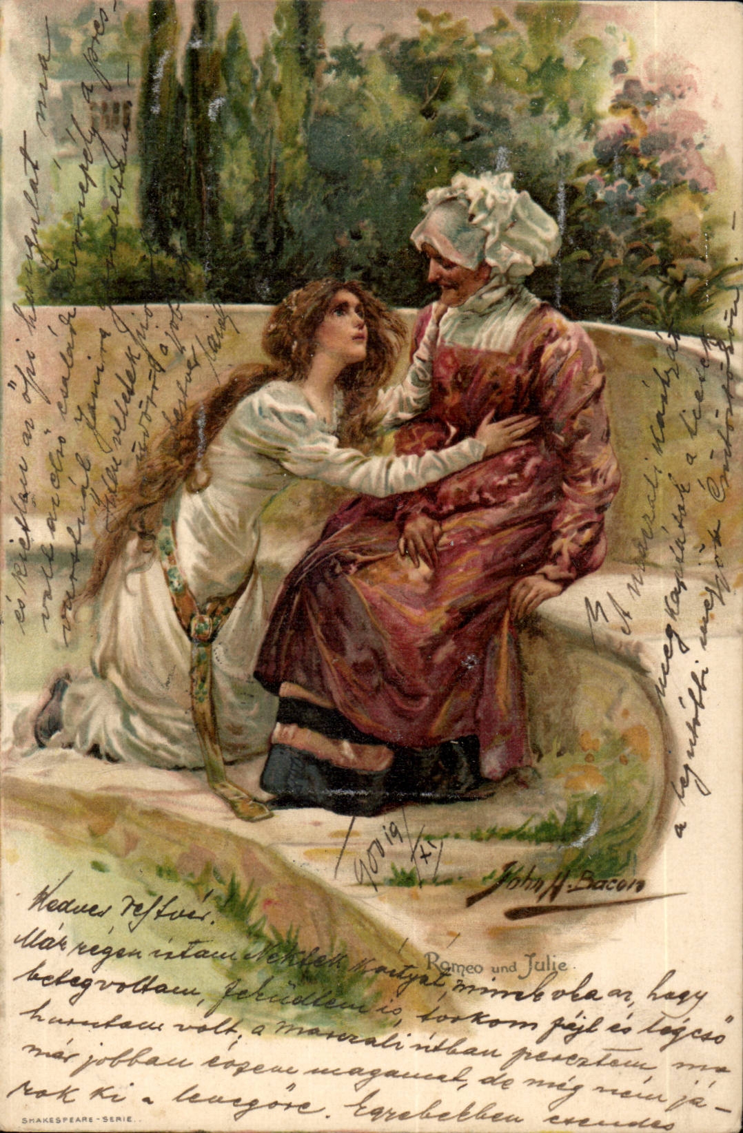 Romeo und Julie — scène de la tragédie de Shakespeare — édition John A. Bacon — série Shakespeare