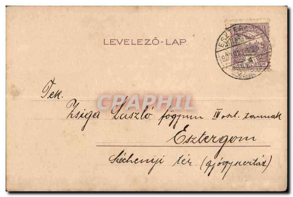 Fleur - Flower - Rose - 1900 CPA (carte hongroise Hongrie Hungary) — Rückseite
