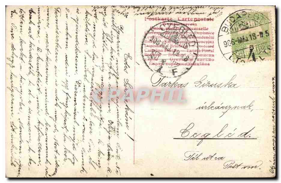 Femme en robe rose — M. Harmat Hedvig, série 5182 — Verso