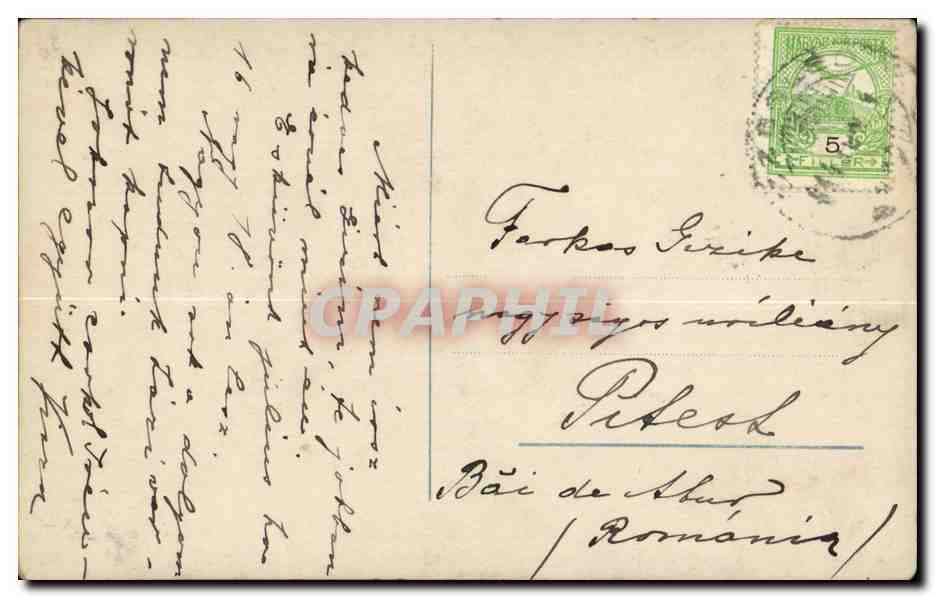 Fantaisie - Enfant - Fille - Beautiful little girl with bouncing curls CPA (carte hongroise Hongrie Hungary — Rückseite