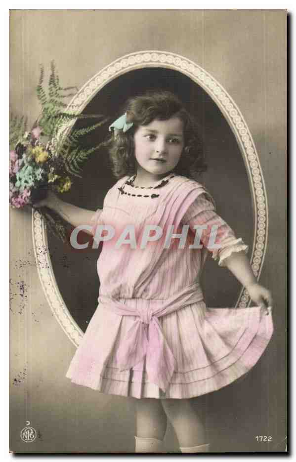 Fantaisie - Enfant - Beautiful Child in Fancy Dress (carte hongroise Hungary Hongrie)