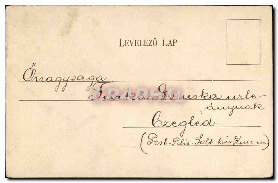 Mujer en traje folclórico — Alszegehy Irma — STREPLISK 1906 — Reverso