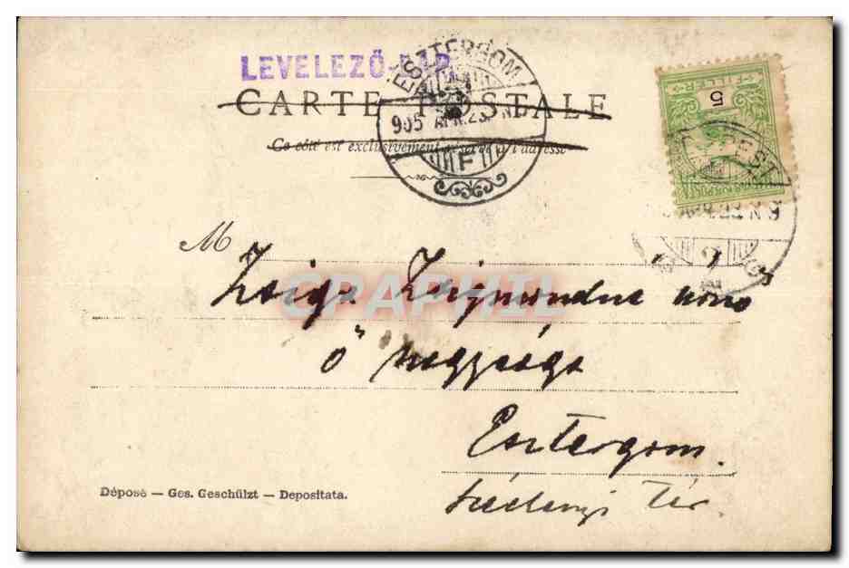 Fantaisie - Femme - Nun in prayer (carte hongroise Hungary Hongrie)- CPA  — Verso