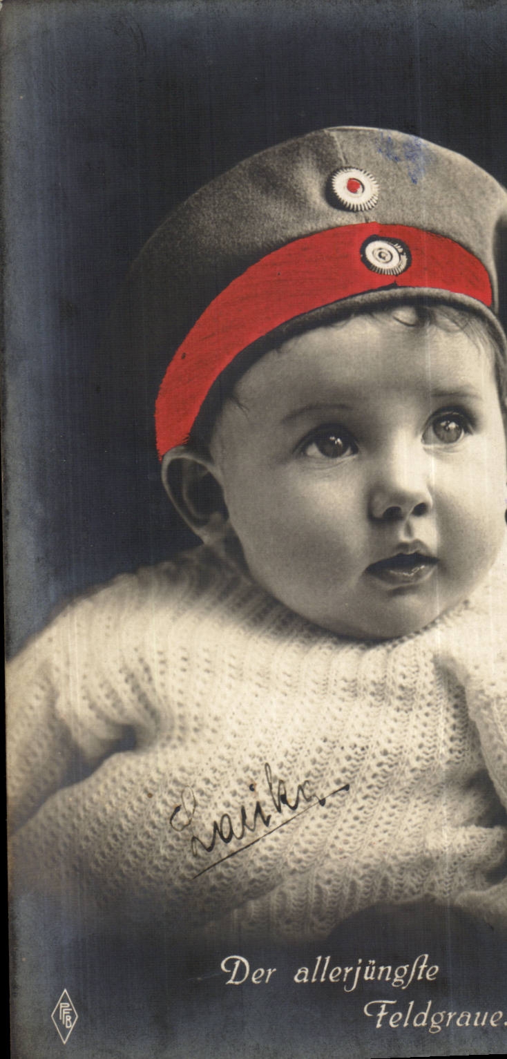 Fantaisie - Baby in Red Hat - Bebe (carte hongroise Hungary Hongrie)- CPA 