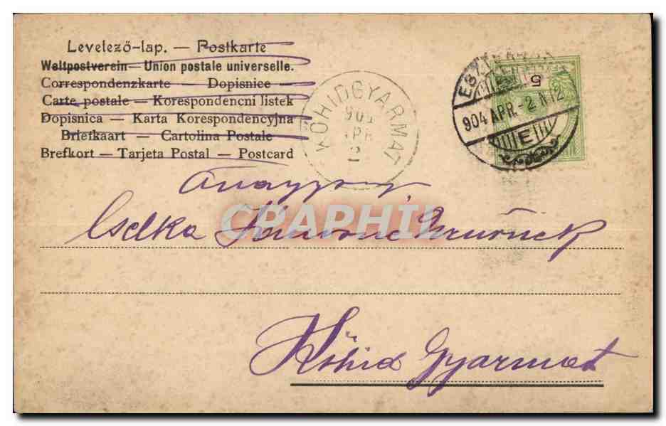 Femme avec chèvre — jardin — éditeur non identifié — Verso