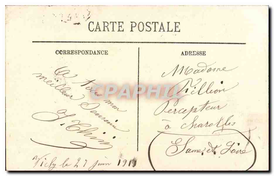 Un bonjour de VICHY — éditeur LL. — série LL. — Rückseite