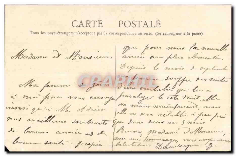 Fantaisie - Folkore - Remettez nos Coiffes - Chanson - Musique CPA  — Rückseite