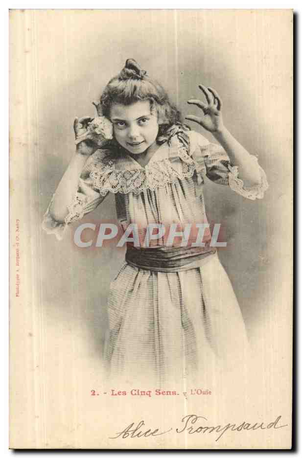 Fantaisie - Enfant - Les Cinq Sens - CPA 