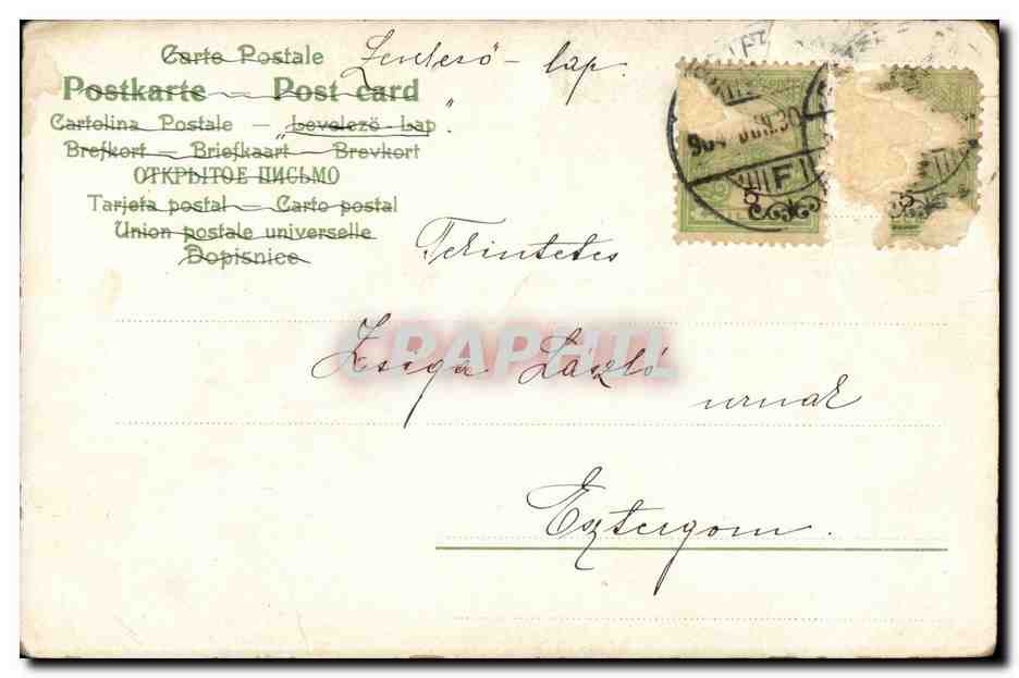 Arbres - Rustic Mountain Scene - (carte hongroise Hungary Hongrie) - CPA  — Rückseite
