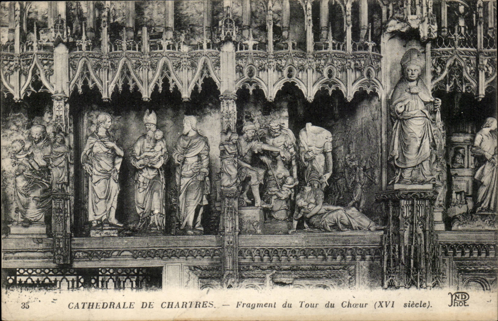 Cathedrale de Chartres CPA Fragment du Tour du Choeur (16eme)