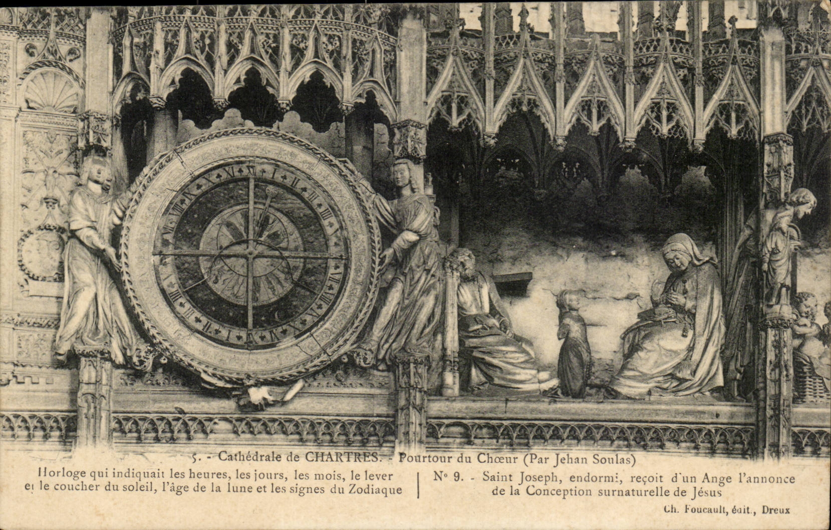 Cathédrale de Chartres — Pourtour du Chœur (Par Jehan Soulas) — Ch. Foucault, édit., Dreux