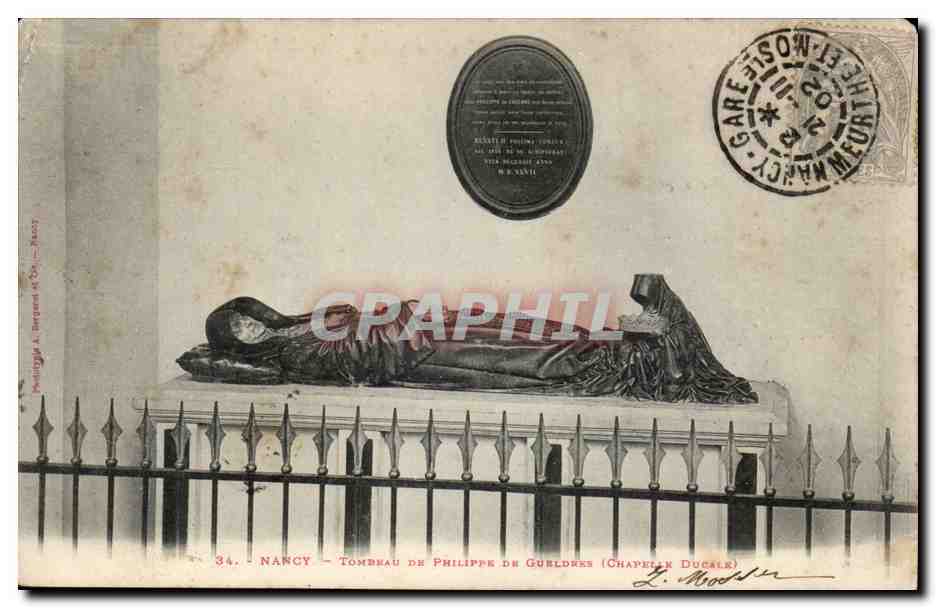 Nancy CPA Tombeau de Philippe de gueldres (chapelle ducale)