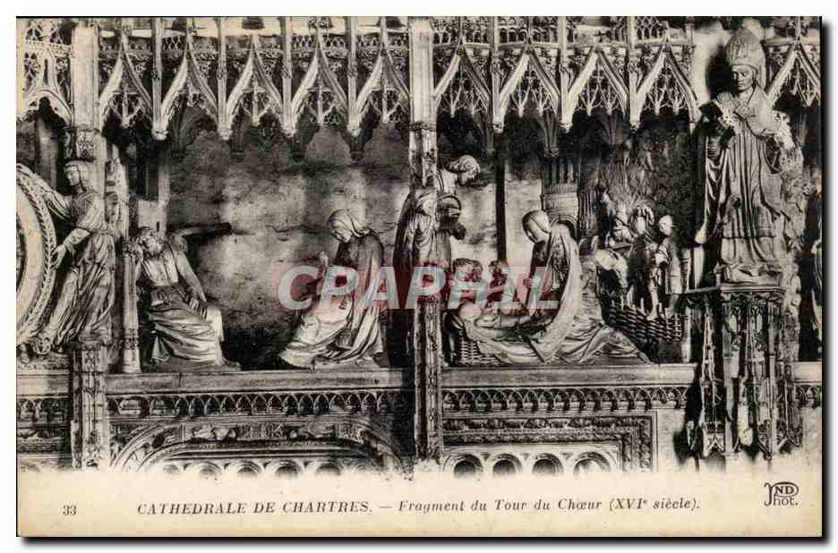 Cathédrale de Chartres — Fragment du Tour du Chœur (XVIe siècle) — JND Hoc.