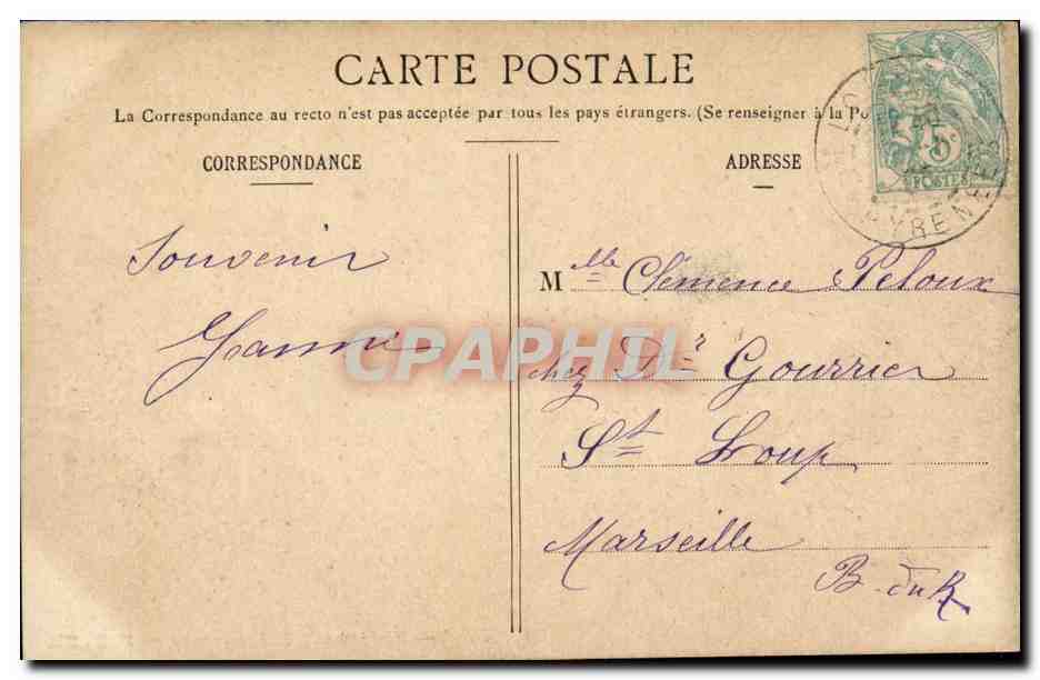 Lourdes - Benediction du Sacrement CPA -  — Verso