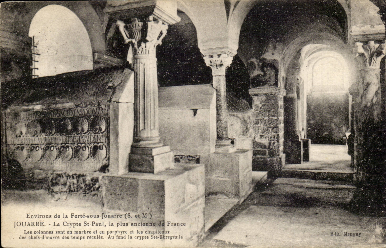 Crypte Saint-Paul — Ferté-sous-Jouarre (S. et M.) — B. lit Menguy