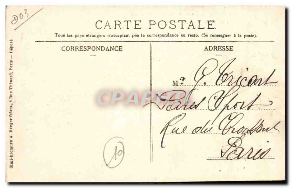 Moulins CPA Abside de la cathedrale Fondee en 1836 par le duc Louis XII — Verso