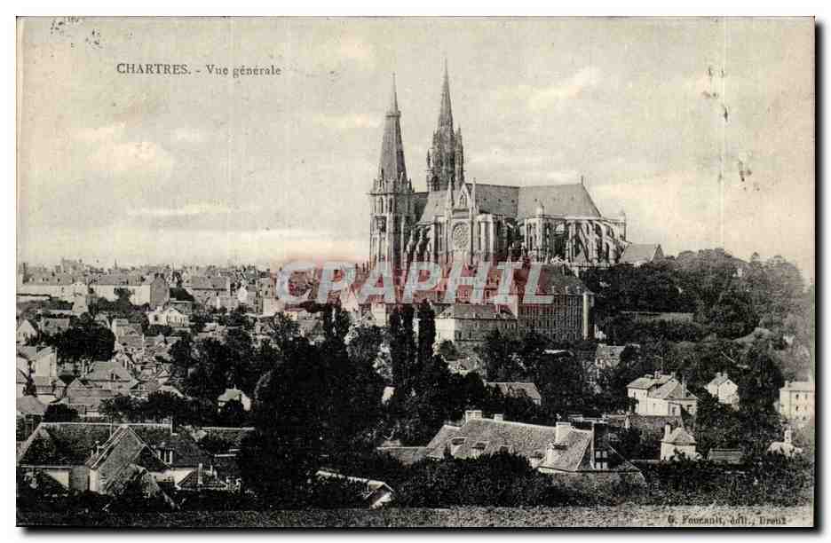 Chartres — Vue générale — G. Fourcan, édit., Dreux