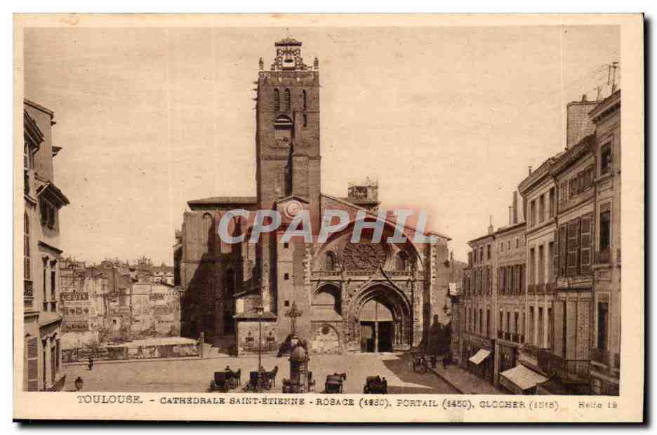 Toulouse CPA Cathedrale Saint SErnin Portail Clocher