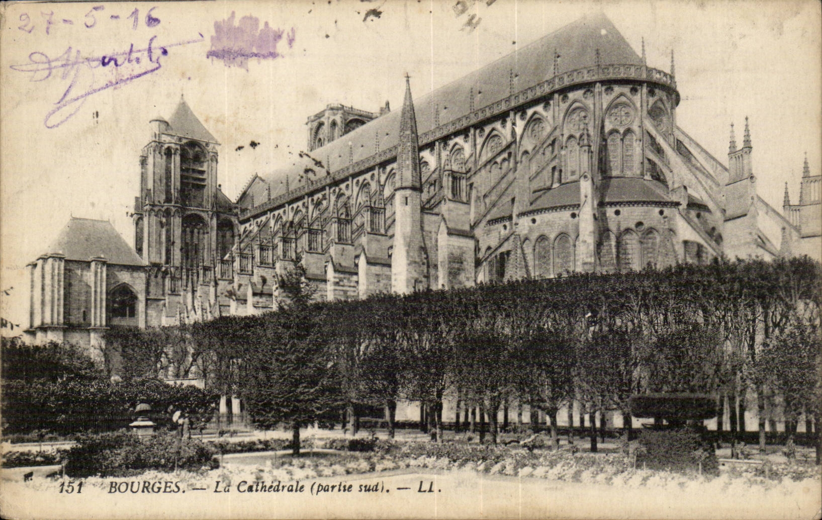 Bourges — La Cathédrale (partie sud) — LL. N° 151