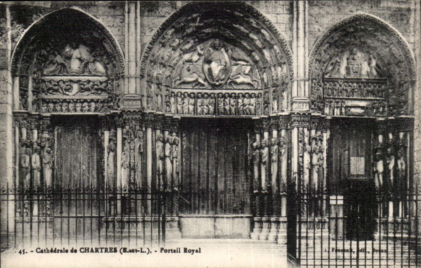 Cathédrale de CHARTRES (E.-et-L.) — Portail Royal — Fournant, édit., Dreux