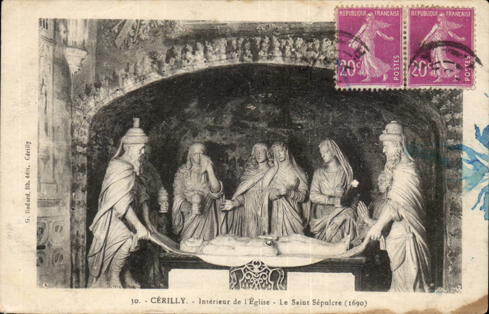 Cérilly - Intérieur de l'Église - Le Saint Sépulcre (1690) — G. Bodard, éditeur